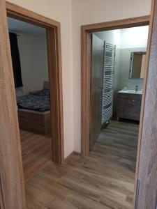 Postel nebo postele na pokoji v ubytování Prázdninový dům Adrelot 33