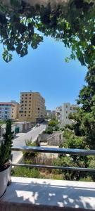 a view of a city street with buildings at Villa Madani in Durrës
