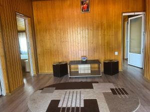 克尔茨什瓦拉乡Casa Blendea Daniela的客厅配有桌子和地毯。