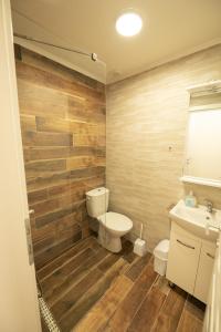 a bathroom with a toilet and a sink at Down Street-Old Town in Ohrid +43 photos