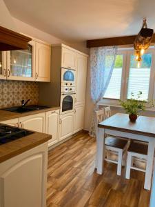 Kuchyňa alebo kuchynka v ubytovaní Apartament Zielony Ruczaj w Cisnej