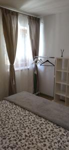 een slaapkamer met een groot bed en een raam bij Apartments Maja in Split