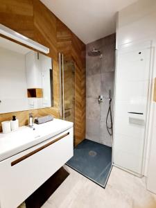 Kúpeľňa v ubytovaní Apartament Północne Mazury