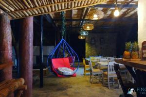 Posezení v ubytování Casa de las Guacamayas