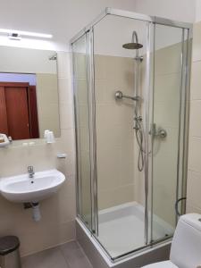 Koupelna v ubytování Hotel Miramar