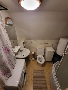 Koupelna v ubytování Chatička na Cikánce