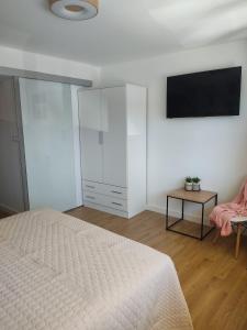 Postel nebo postele na pokoji v ubytování Apartamento pequeño, coqueto y céntrico.