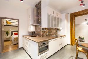 A kitchen or kitchenette at Premium Rooms by Hi5 - Style at the Comedy Theater Még 20 kép