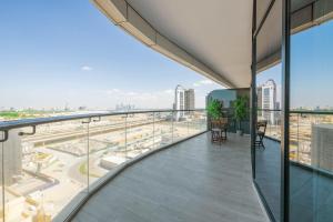 a view from the balcony of a building at bnbmehomes - 1 Bed - Seconds to Dubai Mall - 1106 in Dubai
