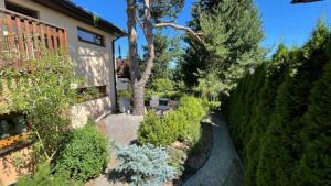 Zahrada ubytování Apartmány Pinie Lipno