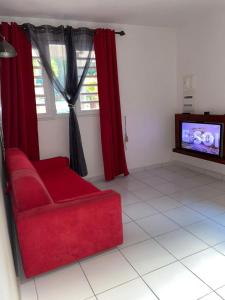 TV a/nebo společenská místnost v ubytování Balisier