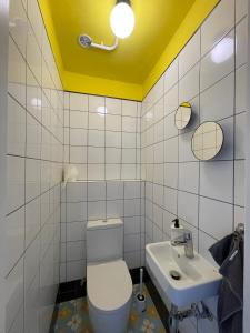 Koupelna v ubytování Hostal Bubango