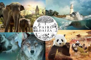Eine Collage von Bildern von Tieren und Tieren, die vom Aussterben bedroht sind in der Unterkunft Luxury Penthouse & Terrace - Mons City Center in Mons
