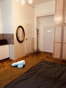 A bed or beds in a room at Downtown Apartment