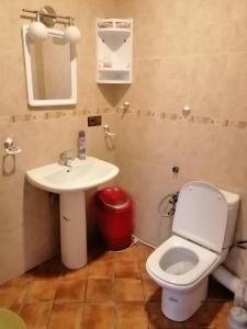 een badkamer met een toilet en een wastafel bij DUNES DE MARTIL in Martil