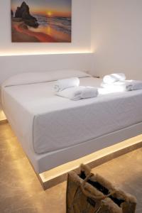 Posteľ alebo postele v izbe v ubytovaní Casa Blu Mykonos