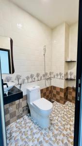 a bathroom with a toilet and a sink at Cô Ba Homestay in Quy Nhon