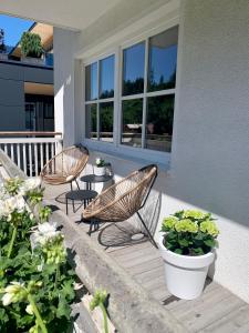 Balkon lub taras w obiekcie Haigis Lodge