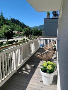 Balkon lub taras w obiekcie Haigis Lodge