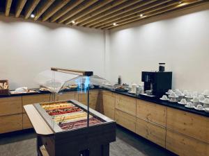 Kuchyň nebo kuchyňský kout v ubytování Hotel Žalý Apartmány