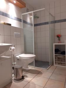 Ванная комната в Akebys Erholung in besonderer Atmosphäre, inkl Pflegepony, Gastpferdeboxen vorhanden