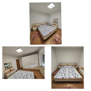 - deux photos d'une chambre avec deux lits dans l'établissement Apartma ALTER EGO, à Koper