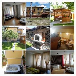 a collage of different pictures of a house at Guest House Tsenovi in Koprivshtitsa