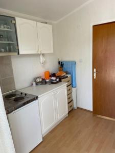 Kuchyň nebo kuchyňský kout v ubytování Adria MN Apartment