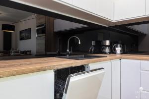 Kuchnia lub aneks kuchenny w obiekcie Jantar Apartamenty- Wyspa Solna