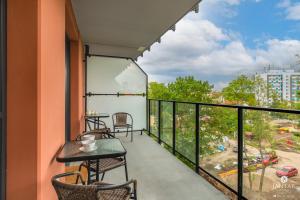 Balkon lub taras w obiekcie Jantar Apartamenty- Wyspa Solna