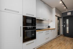 Kuchyňa alebo kuchynka v ubytovaní Czarna Perła- Apartament przy Solisku