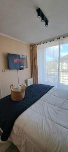 Cama o camas de una habitación en NM ApartHotel Castellon