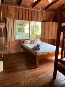 Postel nebo postele na pokoji v ubytování Agradable cabaña frente al mar + 8 fotografií