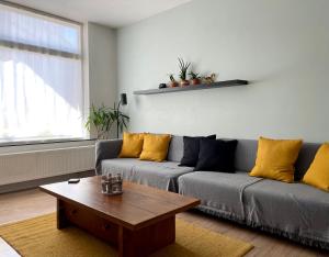 奧斯坦德的住宿－Casa Mar Oostende，带沙发和咖啡桌的客厅