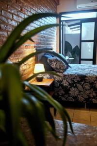 Vuode tai vuoteita majoituspaikassa La Posada Copan