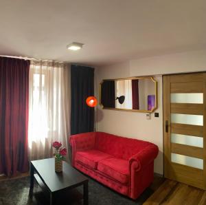 Posezení v ubytování FiftyShades Apartmán s vířivkou
