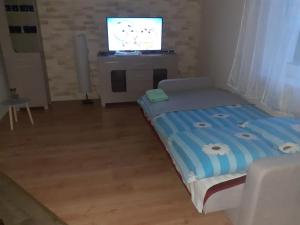 Łóżko lub łóżka w pokoju w obiekcie Sleeping Harsz