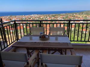 Balkón nebo terasa v ubytování Nikiti Seaview Apartment