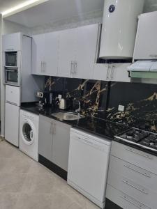 Kuchyň nebo kuchyňský kout v ubytování Comfors Appartements 2