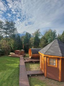Zahrada ubytování Entre Volcanes Lodge