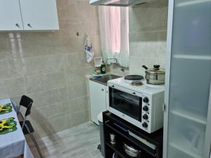 Kuchyň nebo kuchyňský kout v ubytování STADION 2 APTS Near Athens City Center(4 beds+sf)