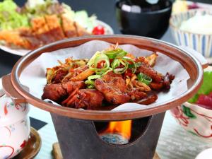 傳統日式旅館或附近的食物