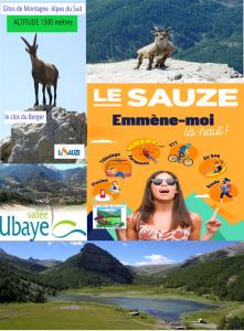 een collage van foto's van verschillende plaatsen op een website bij Le Clos Du Berger in Le Sauze