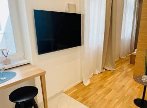 Televízia a/alebo spoločenská miestnosť v ubytovaní ZEUS Design Apartment Erlach #62