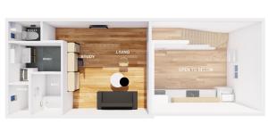 a floor plan of a small apartment with a room at Japan Sessions KANZAKI 02 in Osaka