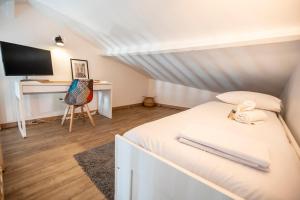 Telewizja i/lub zestaw kina domowego w obiekcie Montgolfiere Apartment by Connexion