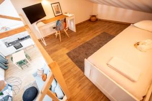 Telewizja i/lub zestaw kina domowego w obiekcie Montgolfiere Apartment by Connexion