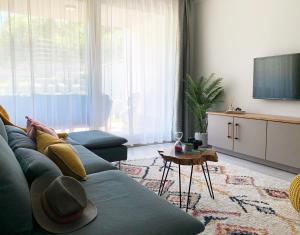 TV a/nebo společenská místnost v ubytování A chic lakeside dig - Alexandra Apartment Fonyod