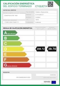 una captura de pantalla de una página web con un gráfico lineal en Parador de Cordoba, en Córdoba