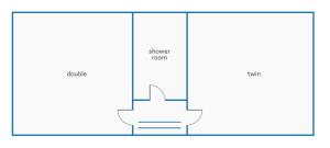 The floor plan of Villa Terpsy by Villa Plus